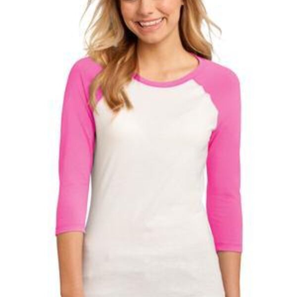 Juniors 50/50 3/4 Sleeve Raglan Tee Thumbnail