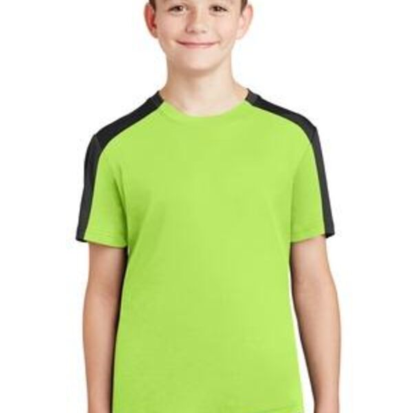 Youth PosiCharge ® Competitor  Sleeve Blocked Tee Thumbnail