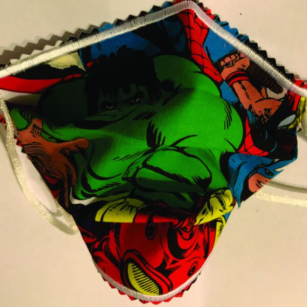 FACE MASK - NON-MEDICAL HOMEMADE MASK -2-PLY CLOTH - WASHABLE- Marvel Comics Characters Thumbnail