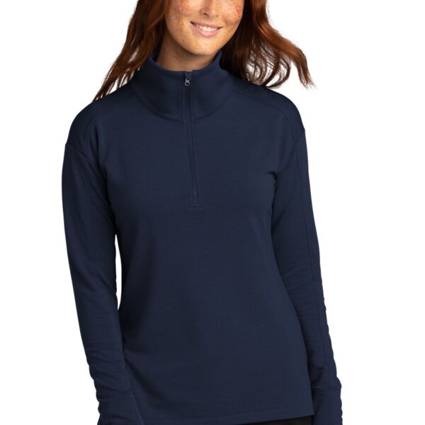 SEW N STITCHES - SPOTR TEK -Ladies Sport Wick ® Flex Fleece 1/4 Zip Thumbnail