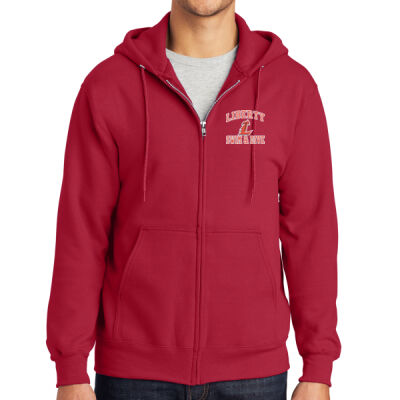 LHS - Adult Essential Fleece Full Zip Hooded Sweatshirt Thumbnail