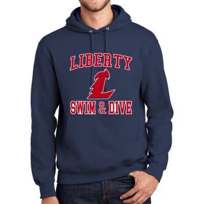 LHS - Adult Essential Fleece Pullover Hooded Sweatshirt Thumbnail