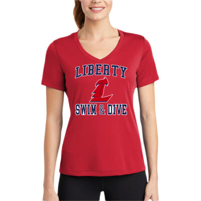 LHS -  Ladies PosiCharge ® Competitor V Neck Tee 3 Thumbnail